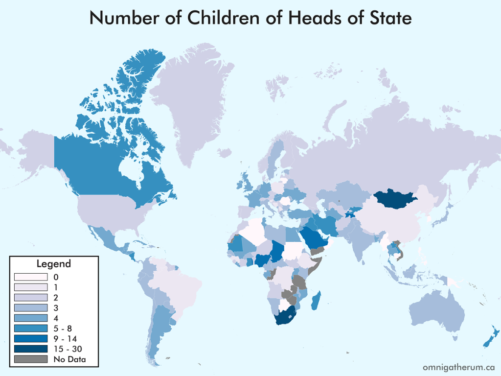 Number of Children of Heads of State