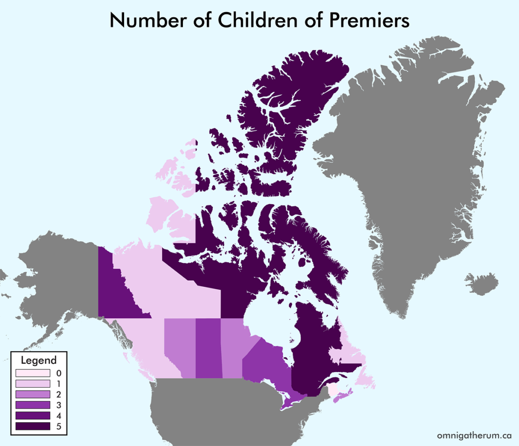 Number of Children of Premiers