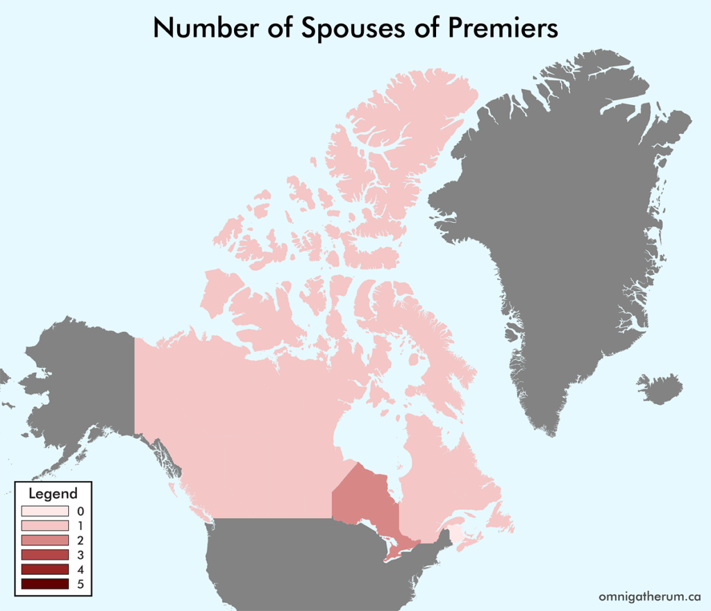 Number of Spouses of Premiers