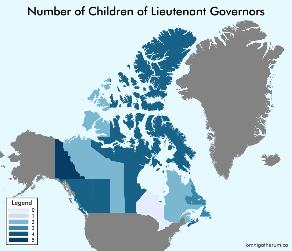 Number of Children of Lieutenant Governors